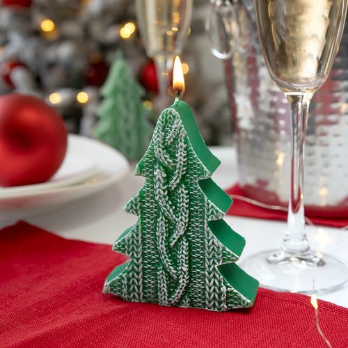 фото Свеча Kniteam, елка, зелёная