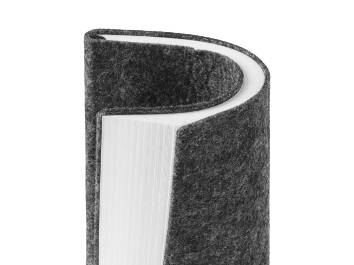 фото Блокнот в гибкой обложке А5 «Felt», темно-серый