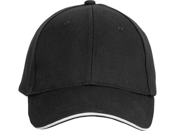фото Бейсболка «Cancun», черный, белый