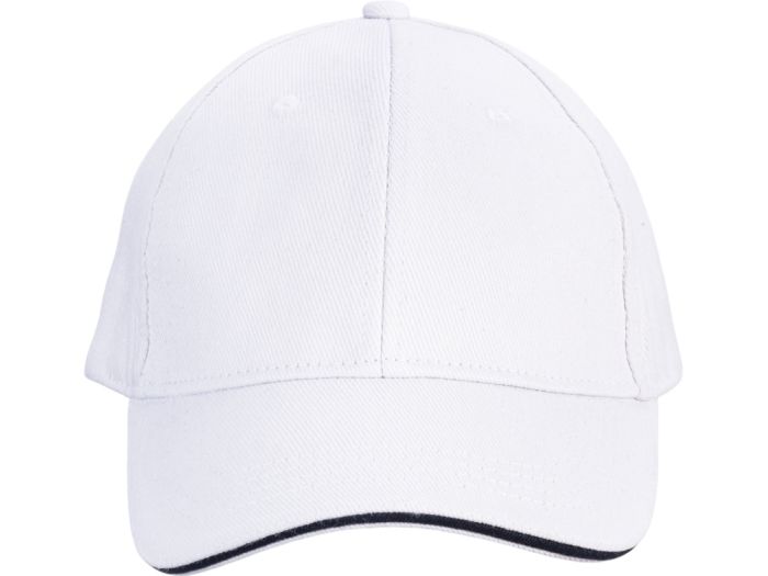 фото Бейсболка «Cancun», белый, темно-синий
