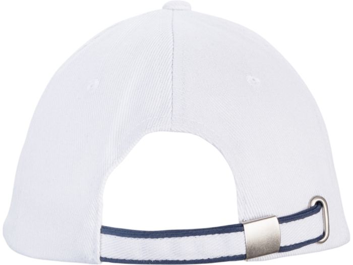 фото Бейсболка «Cancun», белый, темно-синий
