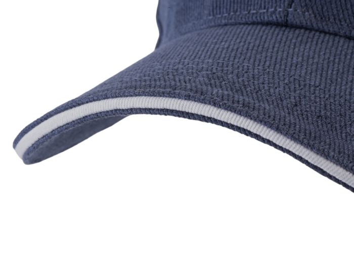 фото Бейсболка «Cancun», темно-синий, белый