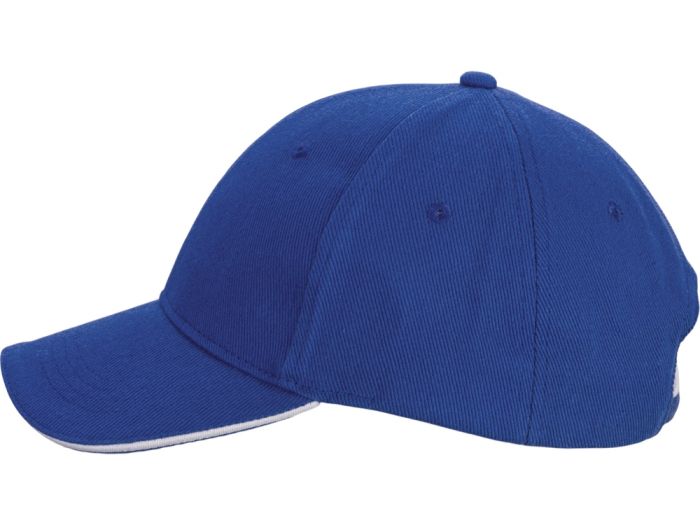 фото Бейсболка «Cancun», синий классический, белый