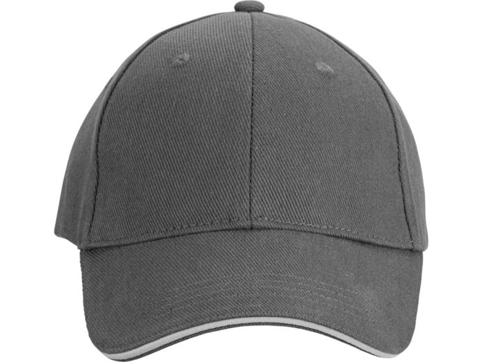 фото Бейсболка «Cancun», темно-серый, белый