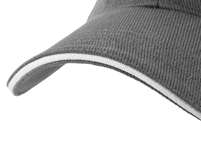 фото Бейсболка «Cancun», темно-серый, белый