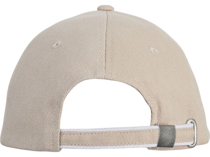 фото Бейсболка «Cancun», песочный, белый