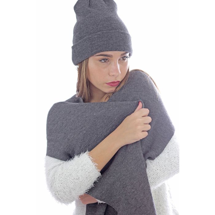 фото Шарф вязаный WIND SCARF, серый