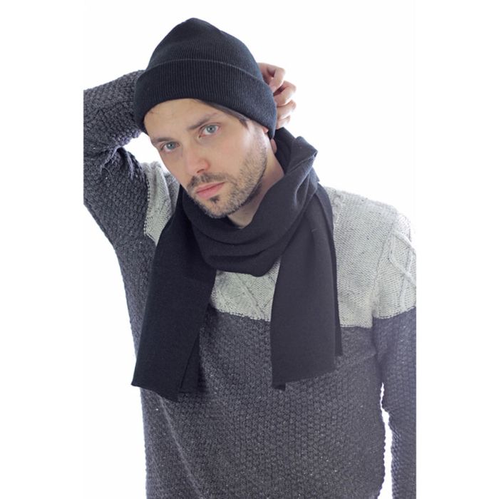 фото Шарф вязаный WIND SCARF, серый