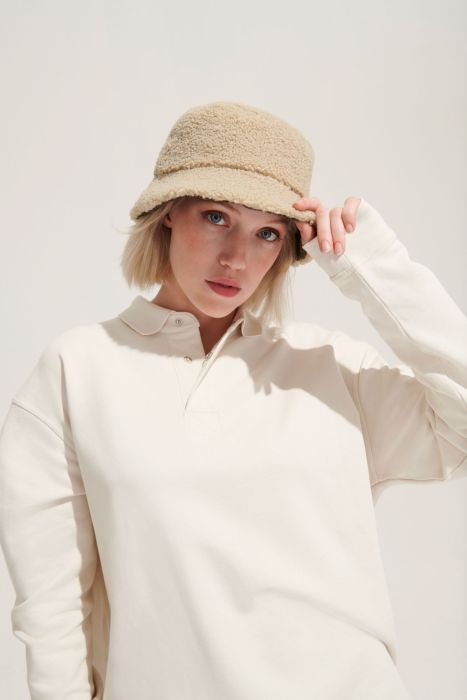 фото Панама Bucket двусторонняя, хаки с бежевым