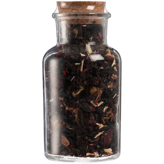 Чай «Сокочай», мини, чёрный с соком ананаса, с кусочками ананаса, вишней, лемонграссом, цветками и коркой граната