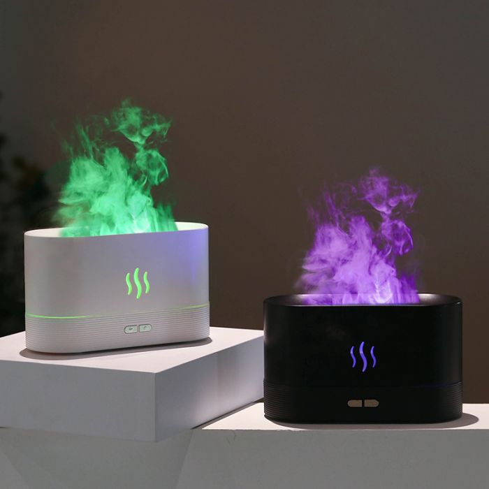 фото Светодиодный USB увлажнитель-ароматизатор Flame RGB, белый