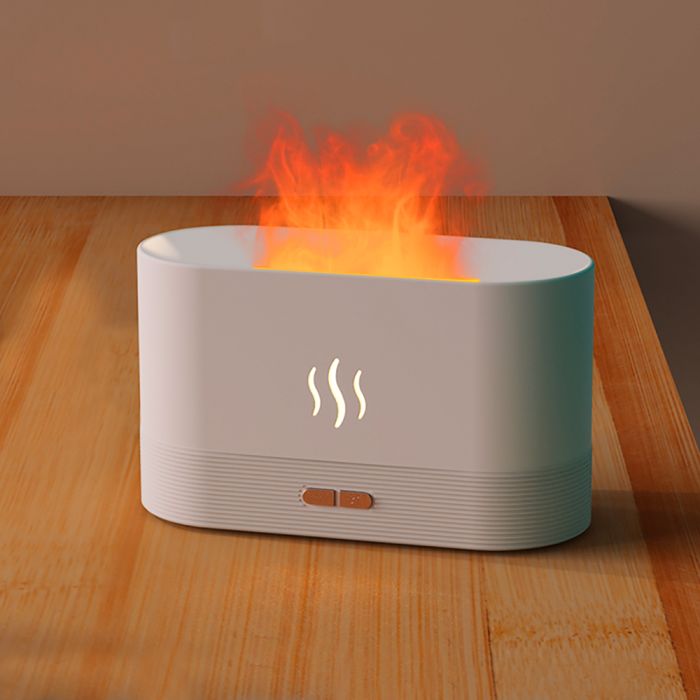 фото Светодиодный USB увлажнитель-ароматизатор Flame RGB, белый