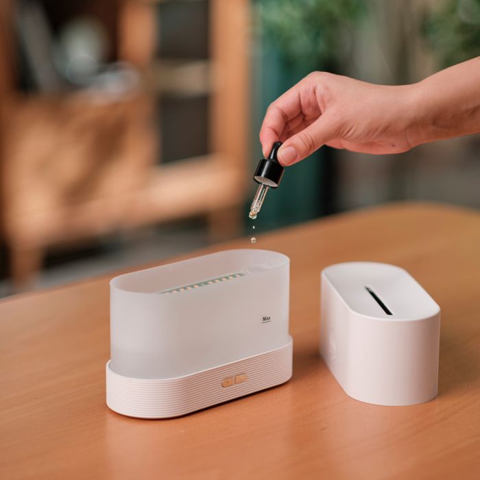 фото Светодиодный USB увлажнитель-ароматизатор Flame RGB, белый