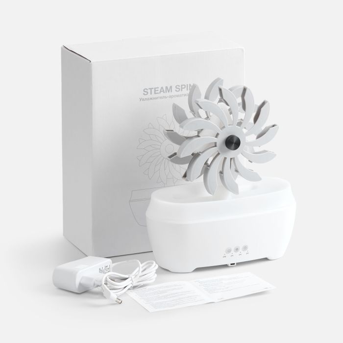фото Увлажнитель-ароматизатор Steam Spin, белый с серым
