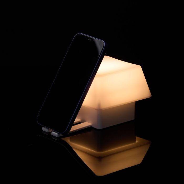 фото Светильник с подставкой для смартфона Knoppi, белый