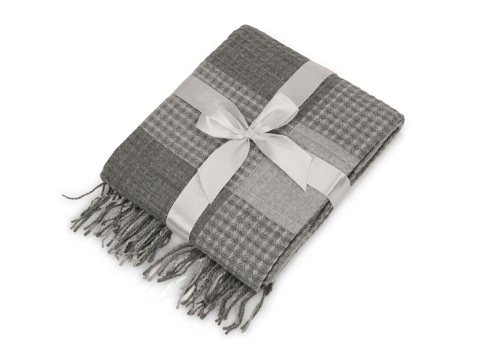 фото Плед акриловый Gaufre, серый