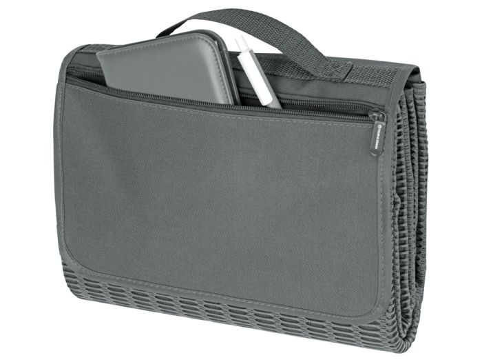 фото Плед для пикника «Module» с дышащей поверхностью, темно-серый