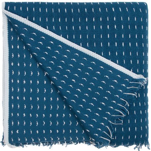 фото Плед Fringy, синий с голубым