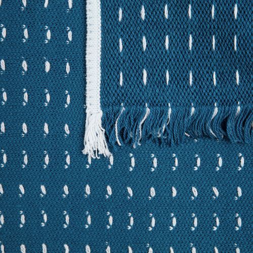 фото Плед Fringy, синий с голубым