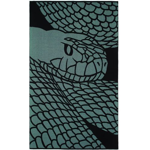 фото Плед Serpentica, чёрный с люрексом