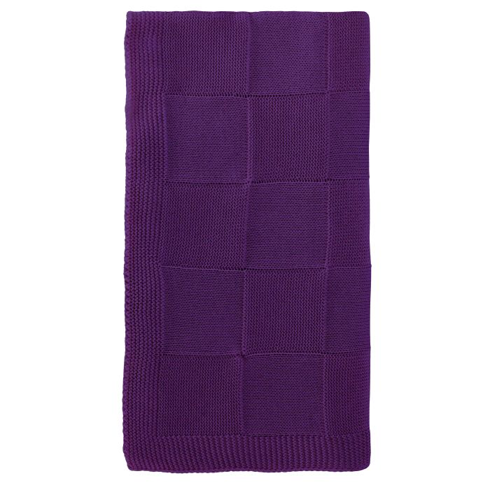 фото Плед Cella вязаный, фиолетовый (без подарочной коробки)