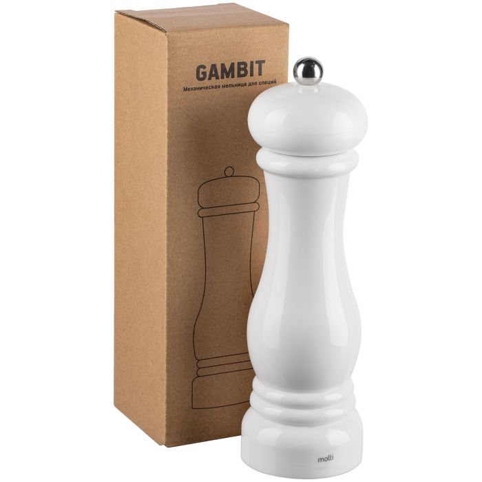 фото Механическая мельница для специй Gambit, белая