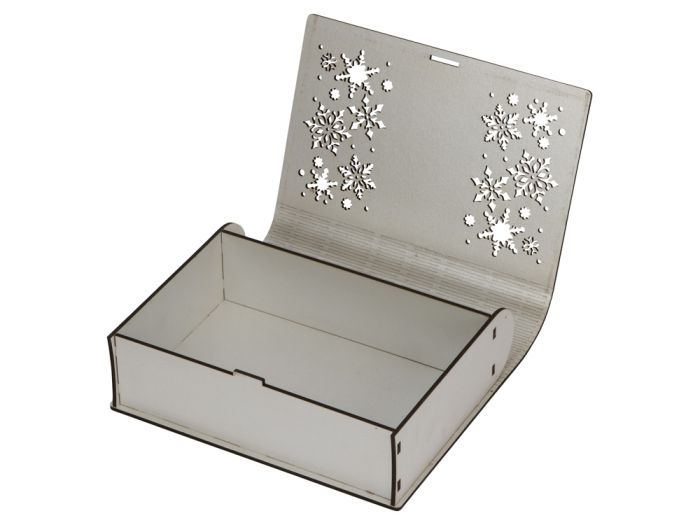 фото Деревянная коробка с резной крышкой "Книга", М