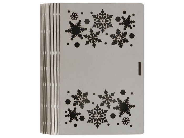 фото Деревянная коробка с резной крышкой "Книга", М