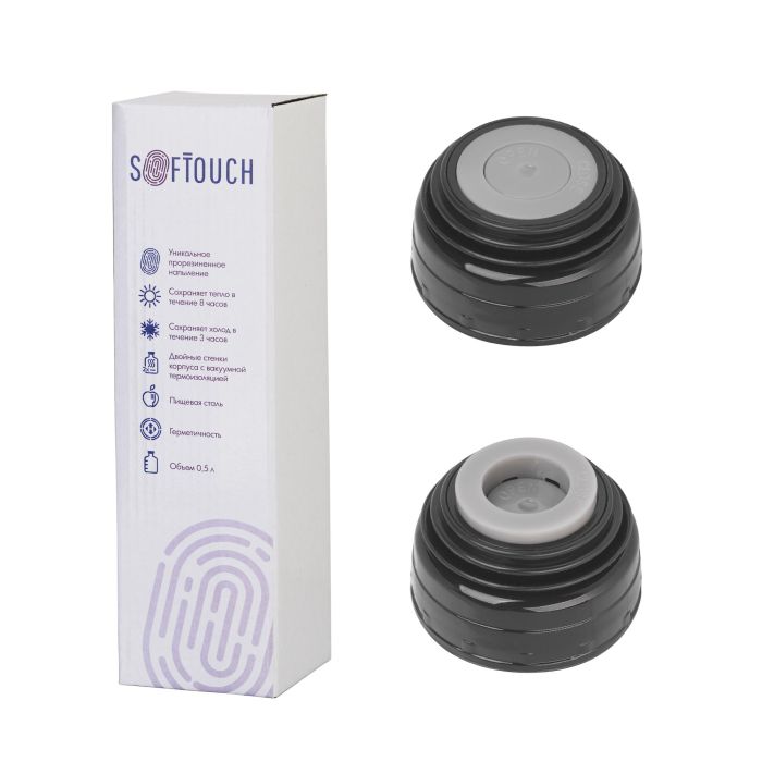 Термос "Крит" 500 мл, покрытие soft touch, цвет бирюзовый-купить оптом ...