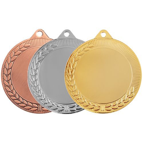 фото Медаль Regalia, большая, серебристая - 7х7,8х0,2 см